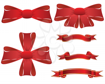 Royalty Free Clipart Image of a Set of Christmas Elements