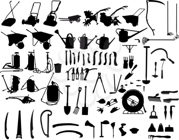 Royalty Free Clipart Image of Garden Instruments