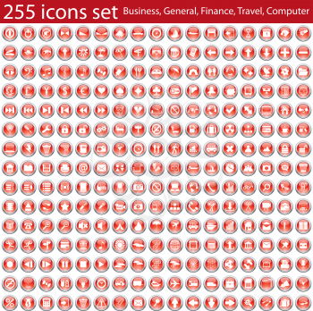 Biggest collection of different vector icons for using in web design