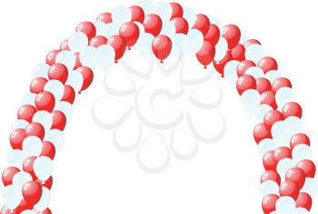Beautiful balloons in the air. Vector illustration.