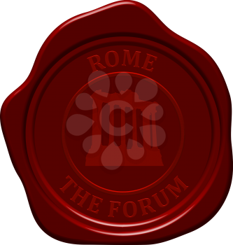 The forum. Sealing wax stamp for design use.