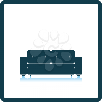 Cinema sofa icon. Shadow reflection design. Vector illustration.