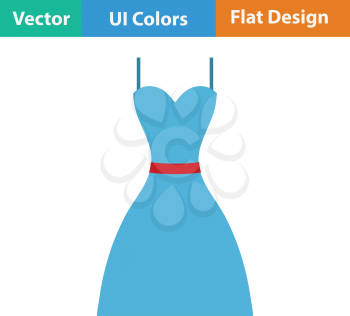 Dress icon. Flat design. Vector illustration.