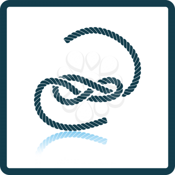 Knoted rope  icon. Shadow reflection design. Vector illustration.
