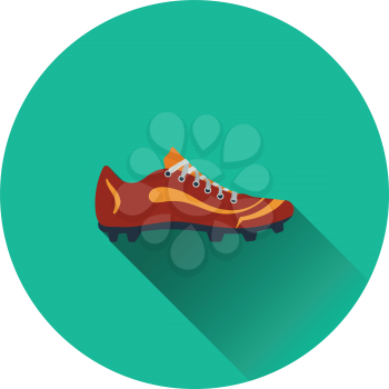 Baseball boot icon. Flat color design. Vector illustration.