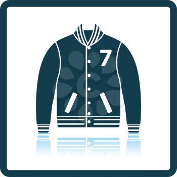 Baseball jacket icon. Shadow reflection design. Vector illustration.
