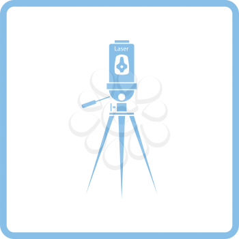 Laser level tool icon. Blue frame design. Vector illustration.
