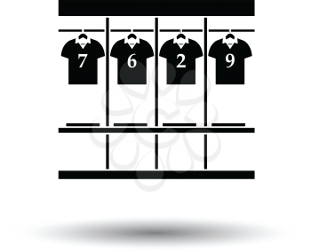 Locker room icon. White background with shadow design. Vector illustration.