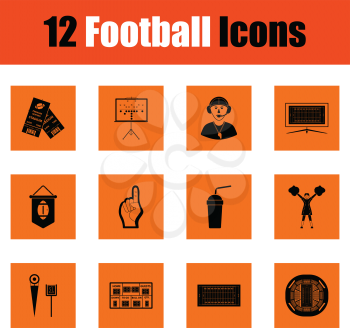 American football icon. Orange design. Vector illustration.