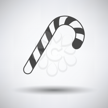 Stick candy icon on gray background, round shadow. Vector illustration.