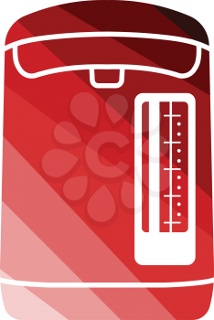 Kitchen electric kettle icon. Flat color design. Vector illustration.