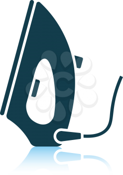 Steam iron icon. Shadow reflection design. Vector illustration.