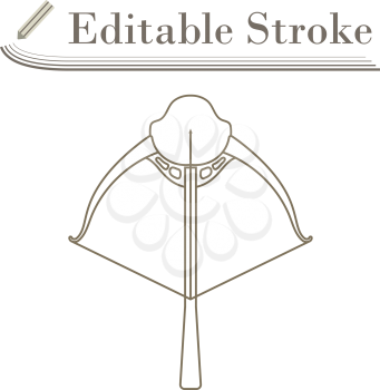 Crossbow Icon. Editable Stroke Simple Design. Vector Illustration.