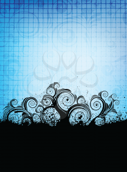 Royalty Free Clipart Image of an Abstract Swirl Design