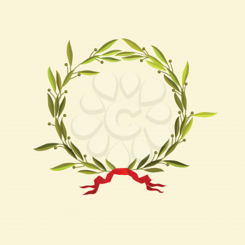 Royalty Free Clipart Image of a Laurel Wreath 