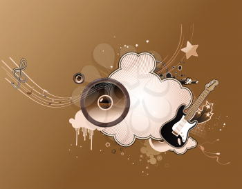 Royalty Free Clipart Image of an Abstract Music Background