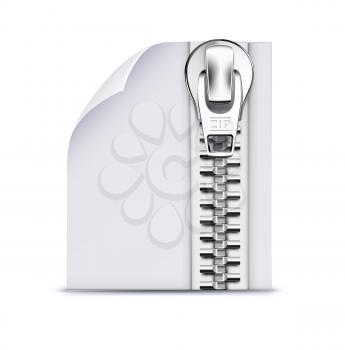 Vector illustration of interface computer zip file icon