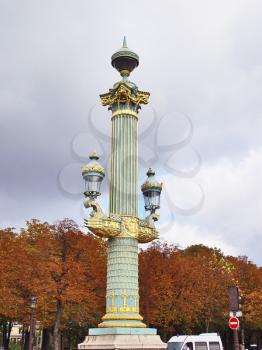 Royalty Free Photo of a Historical Lamppost in France