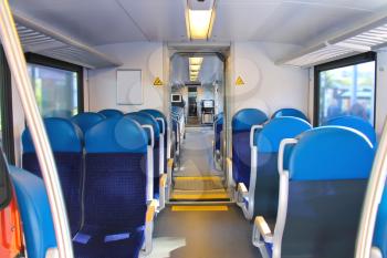 Royalty Free Photo of Seats in a Railroad Car
