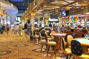 LAS VEGAS, NEVADA, USA - OCTOBER 20 : Casino in Caesar's Palace  on October 20, 2013 in Las Vegas, Caesar's Palace hotel opened in 1966 and has a Roman Empire theme. 