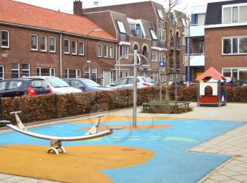 Playground in a city block. Netherlands