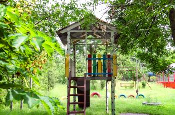 Playground in country hotel