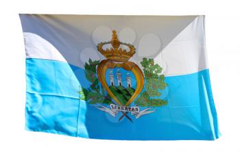 Flag of San Marino isolated on a white background