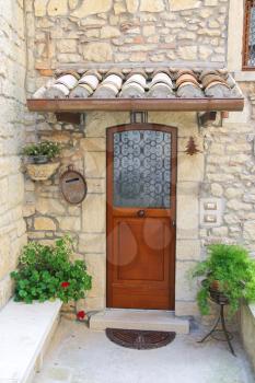 Entrance in picturesque Italian house