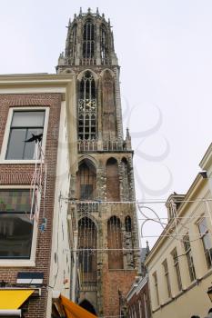 Famous Cathedral Tower (Domtoren) of Utrecht, the Netherlands