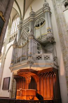 Organ of St. Martins Cathedral in Utrecht, the Netherlands