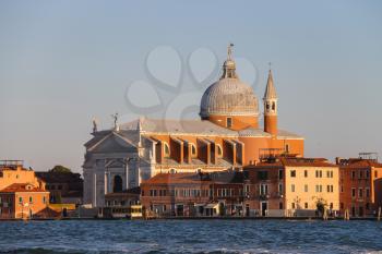 Venice, Italy - August 13, 2016: View of Venice from Giudecca Canal