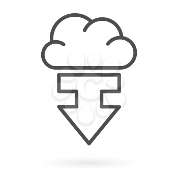 Download service from cloud computing icon symbol vector illustration.