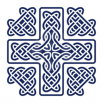 celtic knot cross isolated on white vector illustration