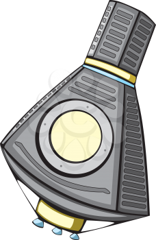 Royalty Free Clipart Image of a Mercury Space Capsule 