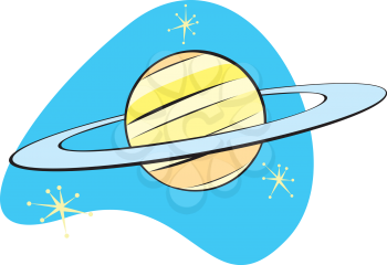 Royalty Free Clipart Image of Planet Saturn