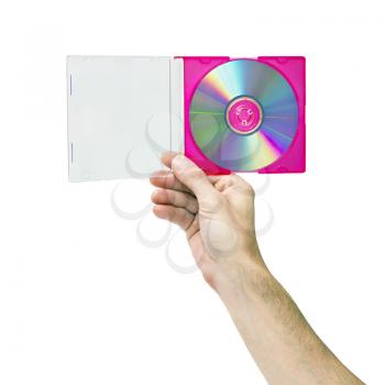 Royalty Free Photo of a Person Holding a DVD