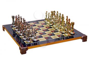 Royalty Free Photo of a Cast Iron Lacquered Chessboard 
