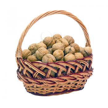 Royalty Free Photo of a Basket Full of Walnuts