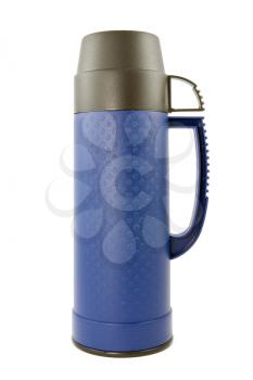 Royalty Free Photo of a Blue Thermos