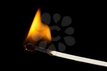 Royalty Free Photo of a Burning Matchstick