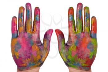 Royalty Free Photo of Two Painted Hands