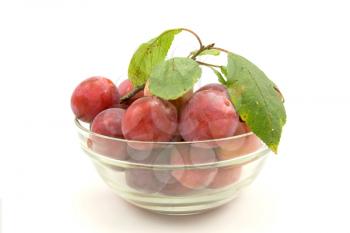 Royalty Free Photo of a Bowl of Plums