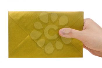 Royalty Free Photo of a Person Holding an Envelope