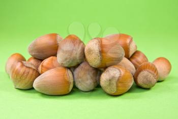 Royalty Free Photo of a Pile of Hazelnuts