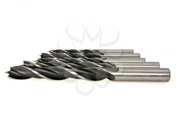 Royalty Free Photo of a Set of Metal Drill Bits