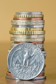 Royalty Free Photo of a Stack of Coins