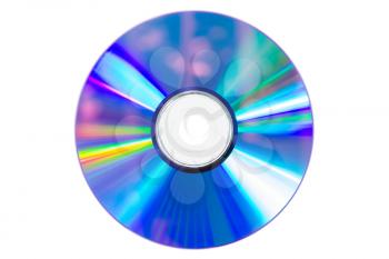 Empty compact disc isolated on white background