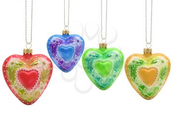 Royalty Free Photo of Hanging Hearts