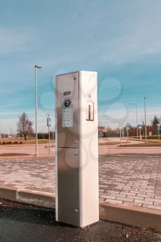 Charging station for electric cars in the residential area