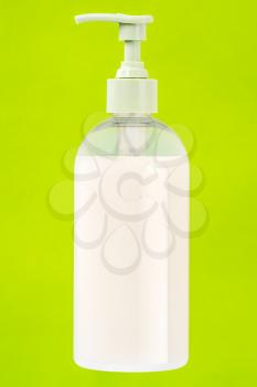 Bottle of hand sanitizer, antimicrobial liquid, germ prevention or antibacterial hygiene